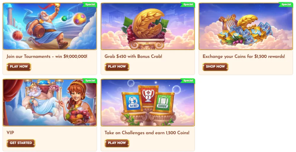 Sistema di crediti bonus granchio Bet Hall e finestra di premi esclusivi.
